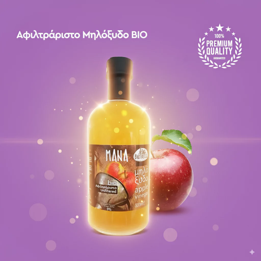 Βιολογικό μηλόξυδο αφιλτράριστο